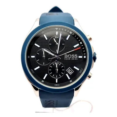 NEW HUGO BOSS VELOCITY BLUE STRAP BLACK DIAL MENS WATCH