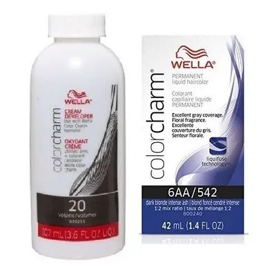 (6AA+Dev (Vol. 20) 3.6oz) Wella 12C Ultra Light Blonde Color Charm Permanent Hair Colour