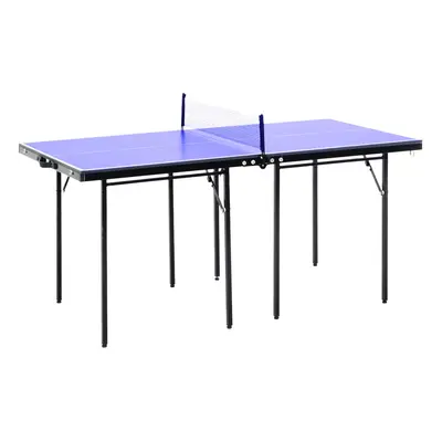 HOMCOM Folding Mini Table Tennis Portable Ping Pong Set with Net