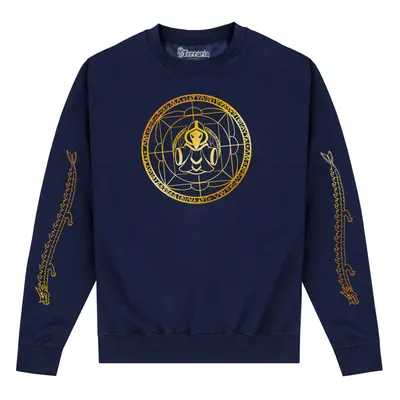 (M, Navy Blue) Terraria Unisex Adult Emblem Sweatshirt