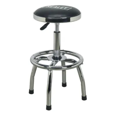 Sealey Scr17 Workshop Stool Heavy-Duty Pneumatic Adjustable Height Swivel Seat