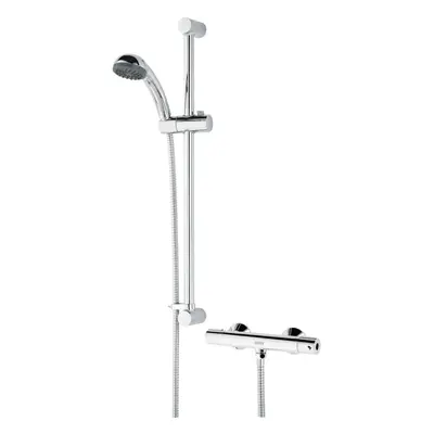 Bristan Zing Thermostatic Cool Touch Shower Bar Valve Exposed Mixer Handset