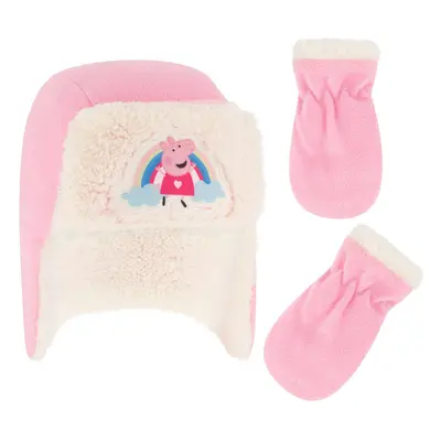 Hasbro Girls Winter Accessory Hat and Mittens Set Peppa Pig Toddler Beanie for Toddler Ages