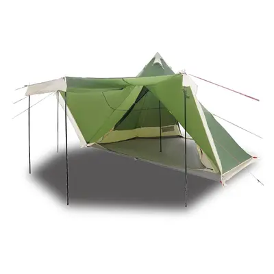 (green) vidaXL Family Tent Tipi 6-Person Camping Lightweight Tent Dome Tent Waterproof