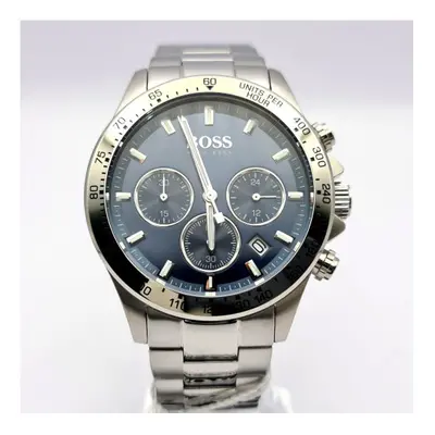 NEW HUGO BOSS SILVER BLUE DIAL STAINLESS STEEL MEN'S WATCH