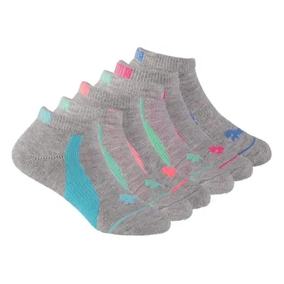 PUMA KIDS PAcK LOW cUT SOcKS (5-65 Bright grey with Multi)