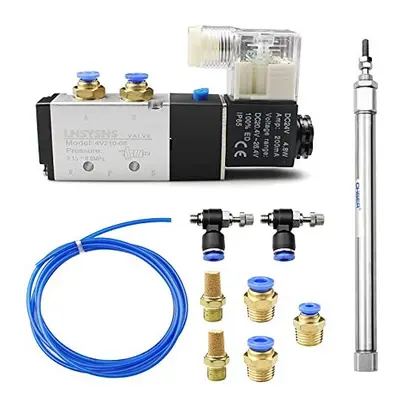 Electrical Pneumatic Solenoid Valve 5Way Position CE Double Acting Pneumatic Slim Air Cylinder B