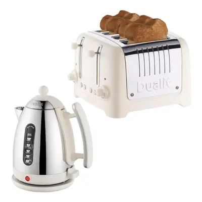 Dualit Lite Kettle & Slice Toaster Kitchen Set (Canvas White Trim)