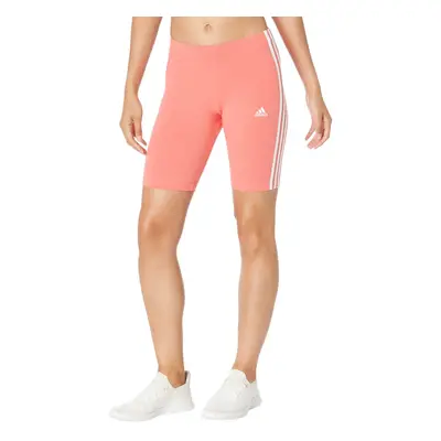 adidas Women's Essentials 3-Stripes Bike Shorts Semi Turbo/White Med