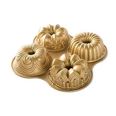 Nordic Ware Bundt Quartet Pan quotL x 38 quotW x 47 Quoth Gold