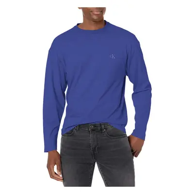 Calvin Klein Men's Relaxed Fit Archive Logo Crewneck Long Sleeve Tee