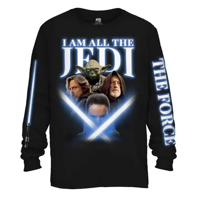 STAR WARS All The Jedi Lightside Force Rey Luke Obi-Wan Longsleeve T-s