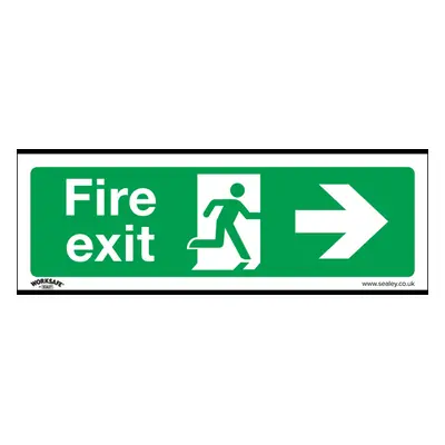 Safe Conditions Safety Sign - Fire Exit (Right) - Rigid Plastic - Pack of