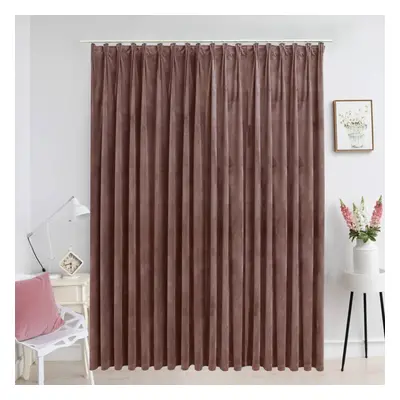 vidaXL Blackout Curtain with Hooks Velvet Antique Pink Blind Drapery Window