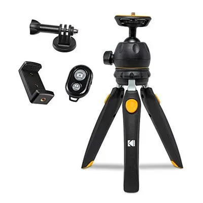 PhotoGear Mini Adjustable Tripod with Remote Ball Head Compact Tabletop Tripod11 Selfie Stick 5P