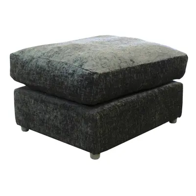 (Grey) Jumbo Size Chenille Fabric Footstool