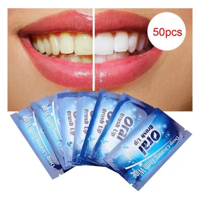 LifeBest 50pcs Disposable Wipe Oral Brush Up Finger For Deep Cleaning Wipes Dental Tooth Oral Ca