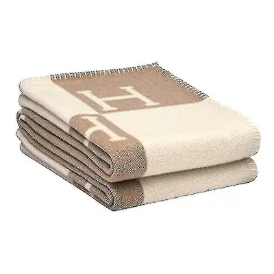 H Blanket Cashmere Blended Crochet Portable 140x170cm