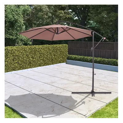 (Tan) BillyOh 2.7m Garden Parasol Cantilever Ribs with Crank and Tilt