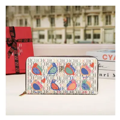 (Dark Grey) Luxury Brand Spring Fashion Women's Storage Wallet Cartoon Jacquard PU Long Capacity