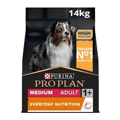 PRO PLAN Medium Adult Everyday Nutrition Dry Dog Food with Chicken 14kg , Packaging May Vary