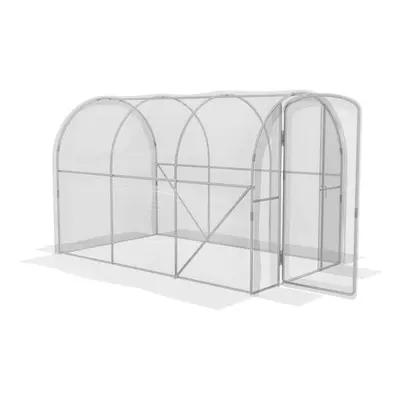 Outsunny x x 2m Polytunnel Greenhouse with Door, Galvanised Steel Frame