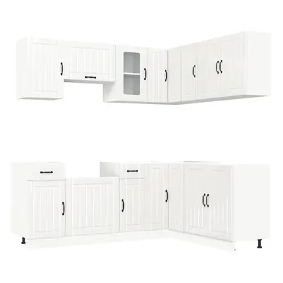 (high gloss white) vidaXL Piece Kitchen Cabinet Set Kalmar White Engineered Wood