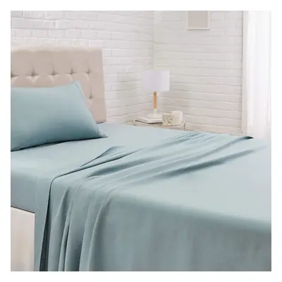 Amazon Basics Lightweight Super Soft Easy Care Microfiber 3-Piece Bed Sheet Set with 14-Inch Dee