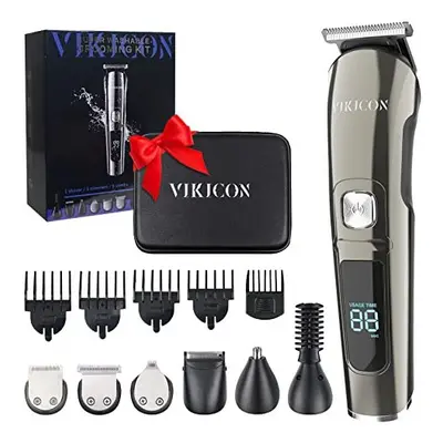 Beard Trimmer Men, All in Mens Grooming Kits, IPX7 Waterproof Rechargeable Male Hair Trimmers fo