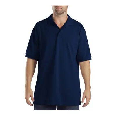 Dickies Men's Short Sleeve Pique Polo Dark Navy Large