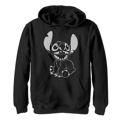 Disney Boy's Negative Stitch Hoodie Black Large