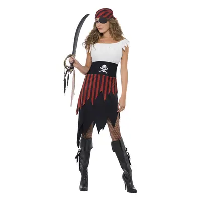 Smiffys Pirate Wench Costume Size Multicolor (black / white) Black - US Size