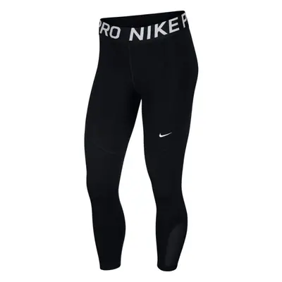 Nike Women's Pro Crop Tight (Black/White X-Small 20.5)