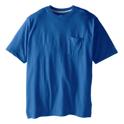 Champion Men's Big-Tall Jersey Pocket T-Shirt Columbia Blue 4X