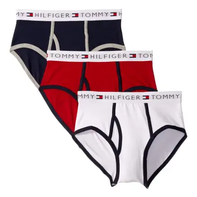 Tommy Hilfiger Boys' Brief Underwear Scarlet/Navy/White (3-Pack)