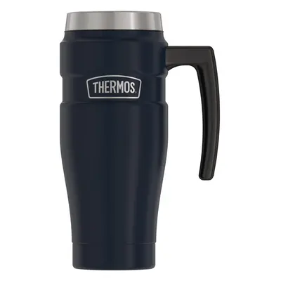 THERMOS Stainless King VacuumInsulated Travel Mug Ounce Midnight Blue