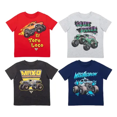 Monster Jam El Toro Loco Grave Digger Megalodon Little Boys Pack Graphic TShirts