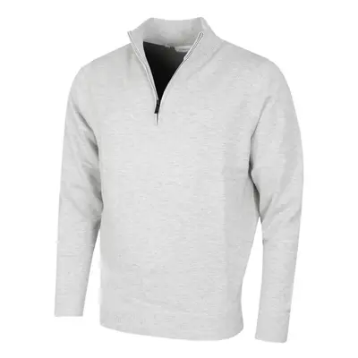 (L, Palm Silver Marl) Calvin Klein Mens Campus 1/2 Zip Soft Feel Easy Care Sweater