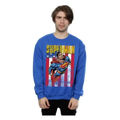 (XXL, Royal Blue) Superman Mens Flight Sweatshirt