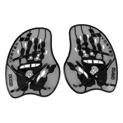 (L, Silver/Black) Arena Vortex Evolution Hand Paddle Swim Training Aid