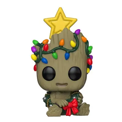 Funko POP Bobble Marvel: Holiday-Groot Collectible Figure, Multicolour