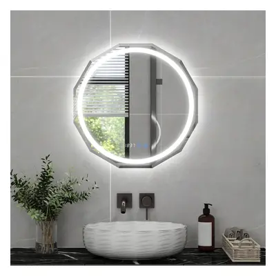 LED Bathroom Mirror 60cm Color lluminated Mirror Anti-Fog IP44 UK