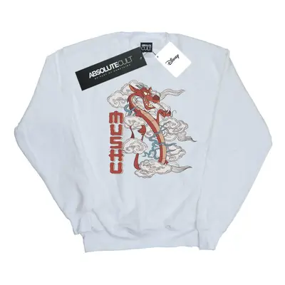 (3XL, White) Disney Mens Mulan Mushu Dragon Sweatshirt