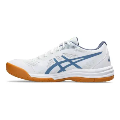 ASICS Men's Upcourt Indoor Sport Shoe 7.5 White/Denim Blue