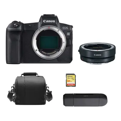 CANON EOS R Black+EF-EOS R Mount Adapter+64GB SD card+Bag+Card Reader