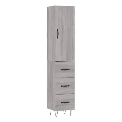 (grey sonoma, drawers) vidaXL Highboard Sideboard Storage Cabinet Home Side Cabinet Engineered W