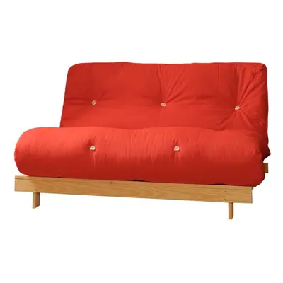 (Orange, Small Single) Comfy Living Albury Futon Sofa Bed