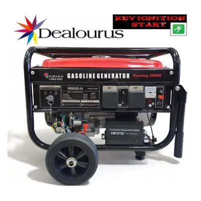 Portable Petrol Generator with wheels 3.0 KVA 8HP Quiet Power Electric Key Start