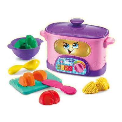 LeapFrog Choppin' Fun Learning Pot, Pink, Roleplay Kitchen Toy for Children, Interactive Learnin