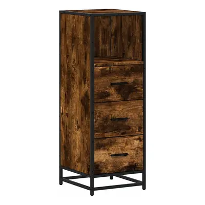 (smoked oak) vidaXL Bathroom Cabinet Smoked Oak 35x37.5x100 cm Engineered Wood